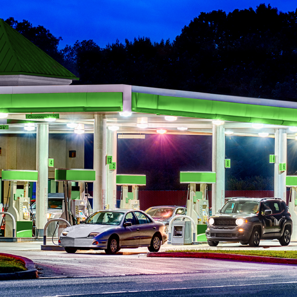 Image of a gas station that may benefit from tracking retail gasoline margins.